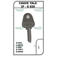 Chave Yale 3F G 826 -PACOTE COM 10 UNIDADES 